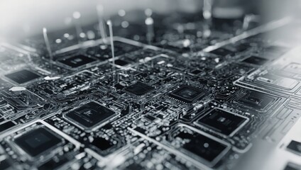 Wall Mural - abstract tech navigating global communication and data analysis in white background - cyber explorat