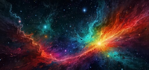 Background Of A Colorful Space