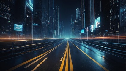 Wall Mural - digital technology road ,technology background