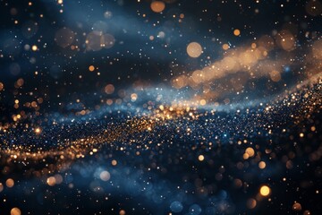 Wall Mural - An Abstract and Artistic Representation of Cosmic Lights and Glittering Stars Set Against the Dark Vastness of Space
