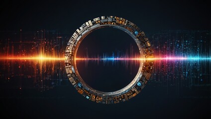 Wall Mural - infinite cycle of technological components