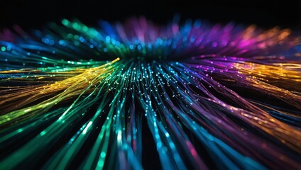 Wall Mural - internet technology fiber optic background