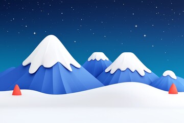 Wall Mural - Against a mountain range, there is a starry sky with a bokeh effect