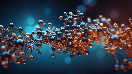 Wall Mural - Molecular structure, ideal for illustrating advanced science concepts