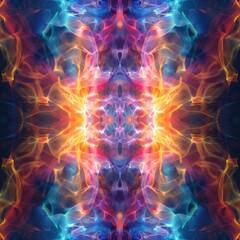 Wall Mural - abstract colorful pattern with symmetrical design. ai.