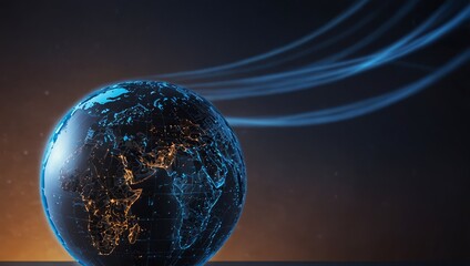 Wall Mural - technology whole world in globe