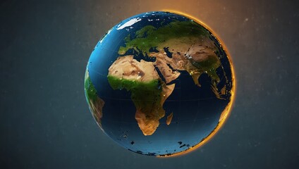 Wall Mural - technology whole world in globe