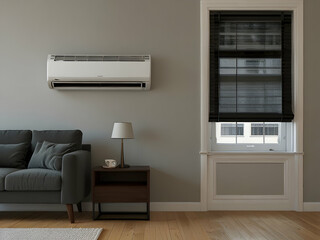 Air conditioner in modern apartment