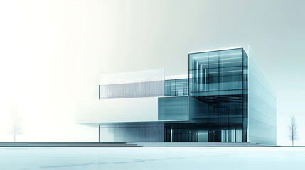 Leinwandbilder - modern data center building exterior architecture photography