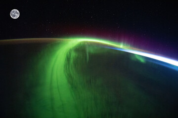 Wall Mural - great aurora and moon