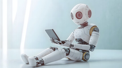 Wall Mural - ai copywriting bot using chatgpt for content creation artificial intelligence concept 3d illustratio