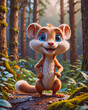 © pixs:sell - super cute animals in a forest – weasel