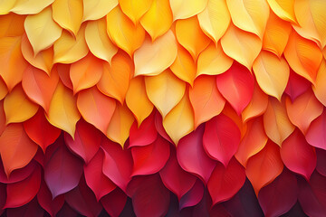 Wall Mural - Pattern of vibrant autumn leaves