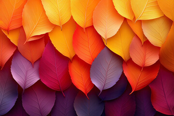 Wall Mural - Bright colorful autumn leaves background