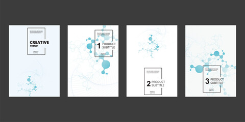 Fototapete - Vector design element. Outline drawing. Business technology concept. Outline symbol collection. Trendy design. Line art style