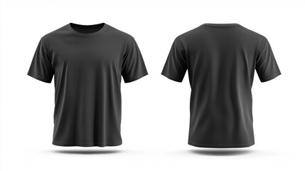 Fashion enthusiasts and designers who want eye-catching, stylish presentations can use this black t-shirt mockup to display apparel graphics and branding.