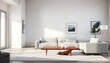 © TheseusStock - A serene and elegant living room with a minimalist aesthetic.