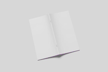 Blank dl brochure white