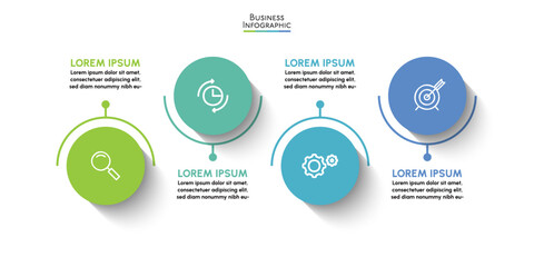 Wall Mural - business data visualization. timeline infographic icons designed for abstract background template mi