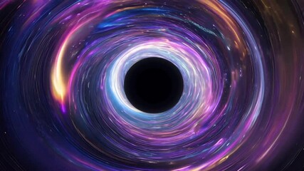 Wall Mural - video 4K surrounded music promo black seamless epic ( animated swirling awe-inspiring visualizer hole stunning circular empty ad center galaxies loop Mesmerizing wormhole animation huge space science