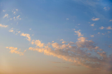 Wall Mural - picturesque view of blue sky with fluffy clouds