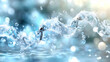 © Siasart - Water Splash with Bubbles - 3D Illustration