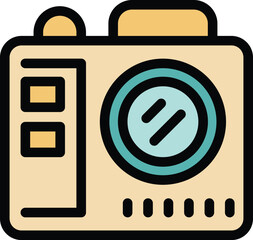 Canvas Print - This icon of a digital camera is perfect for projects related to photography, technology, and design