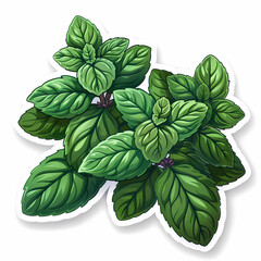 Wall Mural - green leaves isolated on white background
