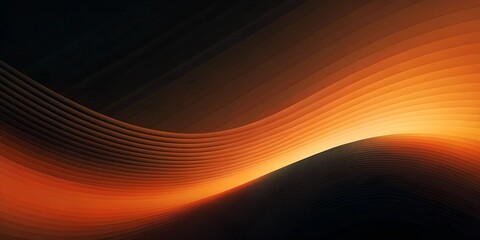 Abstract orange and black wave background.