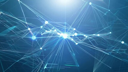 Wall Mural - future background connection technology bright network lines space points digital move structure abs