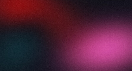 Abstract dark pink red blue colour grainy gradient backdrop design. Soft noisy color flow shaped gradient texture. Vibrant colors flow, website header design, poster, banner