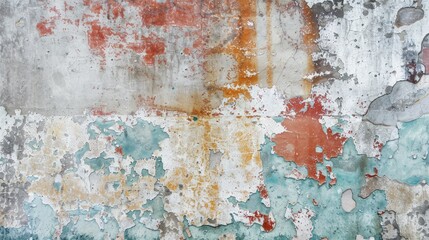 Wall Mural - Weathered paint on concrete wall.