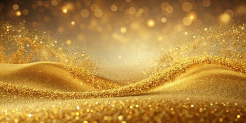 Wall Mural - Abstract backdrop with golden sand splashes, abstract, backdrop, golden, sand, gleaming, shiny, texture, background