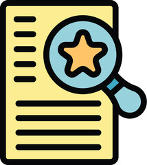 Wall Mural - magnifying glass is analyzing document, emphasizing concept of searching for valuable data and highl