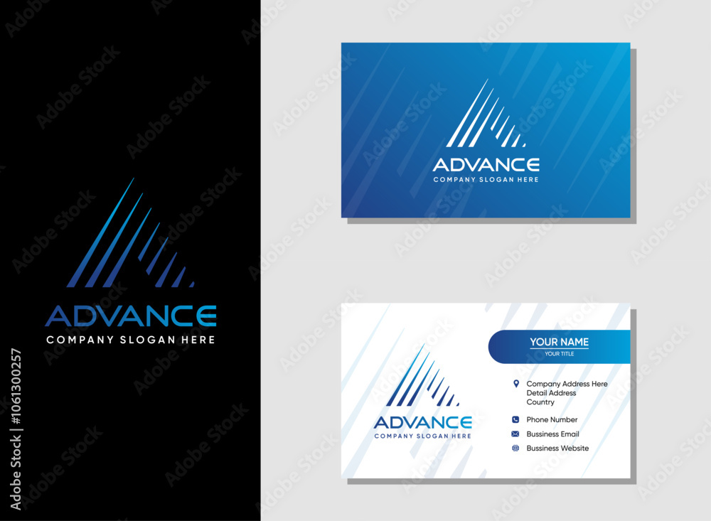 Initial letter a logo and business card design template Stock Vector ...