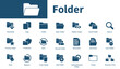 © icon - Folder icon. Collection of solid vector icons on storage, file management, computer technology, directory, documents.