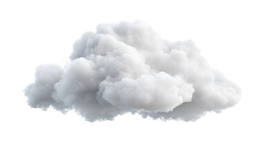 cloud isolated on transparent background, cutout clean white cloud transparent background,3d renderi