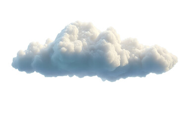 cloud isolated on transparent background, cutout clean white cloud transparent background,3d renderi
