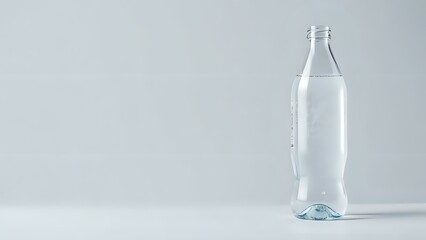 Wall Mural - Sparkling Water Bottle on Grey Background