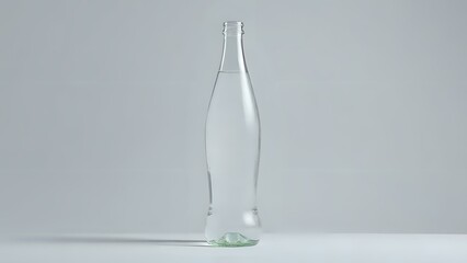 Wall Mural - Sparkling Water Bottle on Grey Background