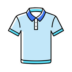 Wall Mural - polo shirt  vector icon, dress icon, vector clothing icon - simple vector illustration of a polo shirt , in a simple and clean style, for business and fashion graphics. clothing flat illustration.