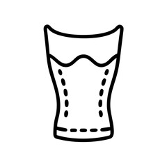 Wall Mural - tube top  vector icon, dress icon, vector clothing icon - simple vector illustration of a tube top , in a simple and clean style, for business and fashion graphics. clothing flat illustration.