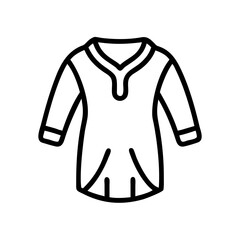 Wall Mural - tunic  vector icon, dress icon, vector clothing icon - simple vector illustration of a tunic , in a simple and clean style, for business and fashion graphics. clothing flat illustration.