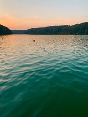 sunset on the lake