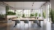 © CLOVER BACKGROUND - Modern Open Plan Office with Natural Elements