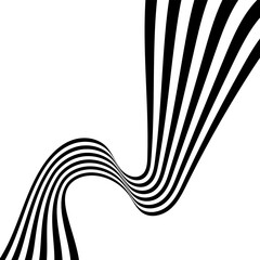 Wall Mural - abstract perspective line stripes with 3d dimensional effect.