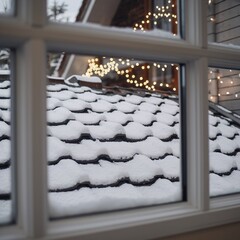 roof frozen in the snow