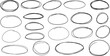 © Idol Design - Set of Hand drawn sketch line oval and circle doodle. design decoration elements