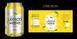 © V.S. - Lemon drink label design, lemon juice soft drink label design. Soda can vector Energy drink label design. Fruit juice label template design