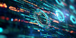 © DOUGLAS - Futuristic digital interface with glowing data streams and circular elements. vibrant colors and dynamic design suggest advanced technology and innovation